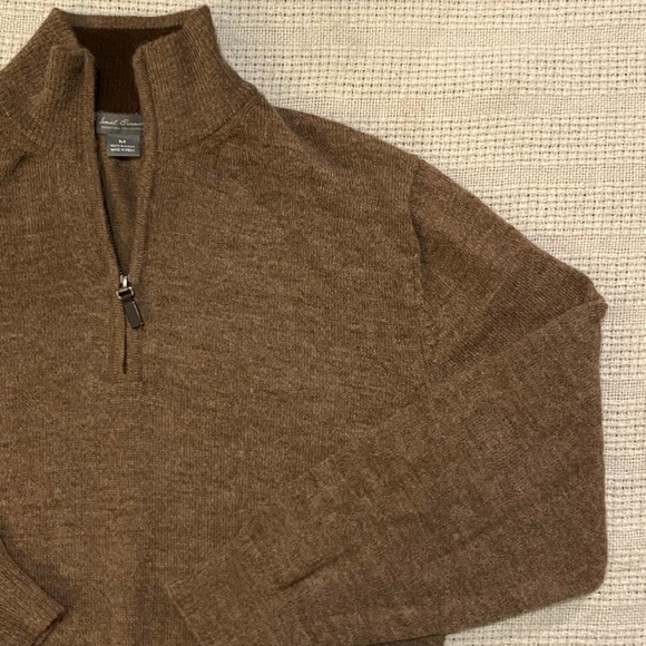 Brown alpaca quarter zip - Picture 2 of 6